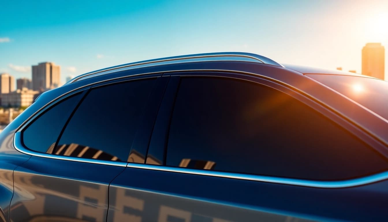 Enhance your vehicle's style and privacy with window tint Chattanooga, showcased on a modern car in an urban setting.
