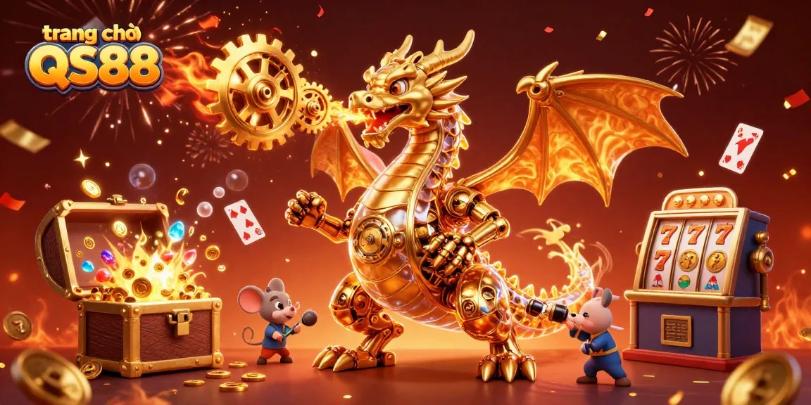 Experience exciting action on trang chủ QS88 with vibrant casino illustrations, showcasing thrilling gameplay elements.