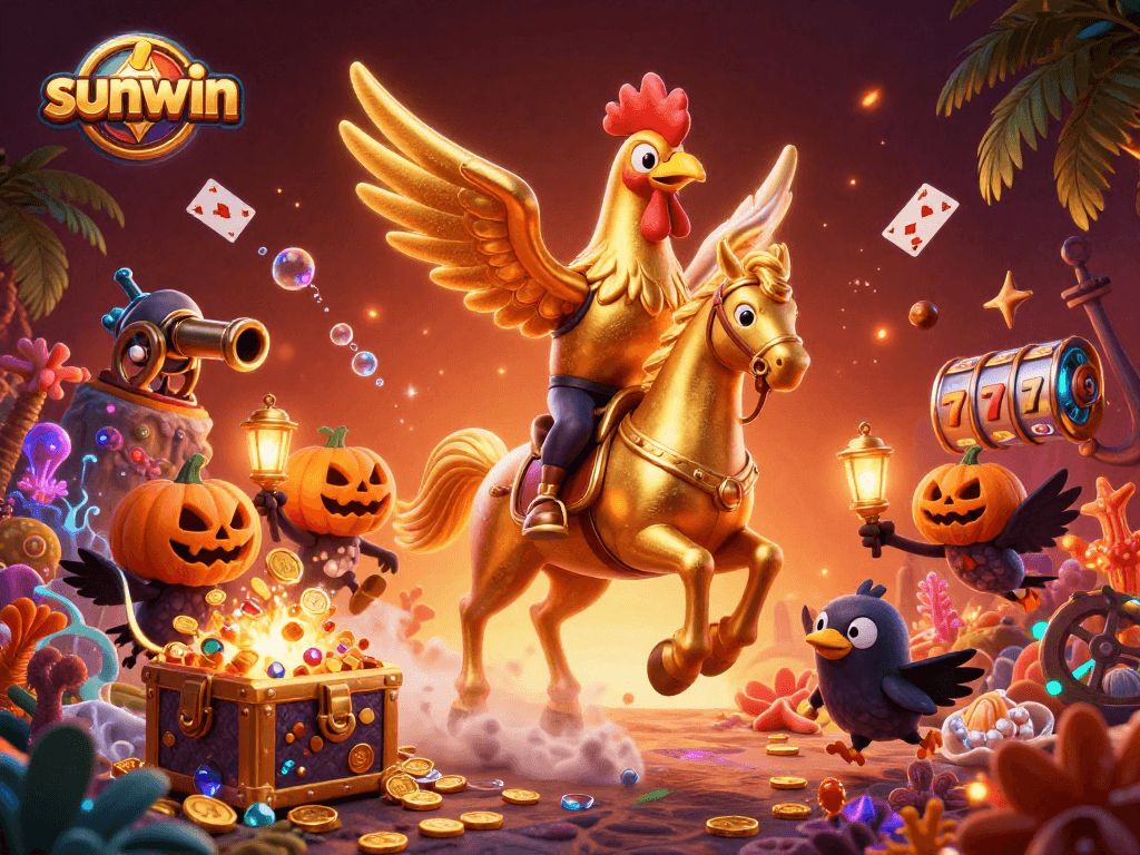 Experience thrilling gameplay at sunwin with golden rooster and jackpot elements