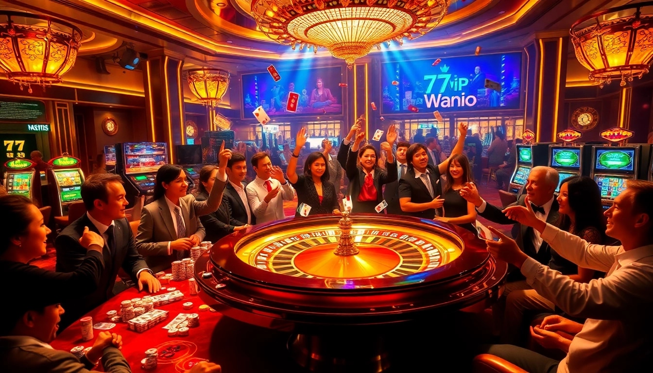 Experience the thrill of high-stakes gaming at 777vip casino with vibrant roulette and engaging players.
