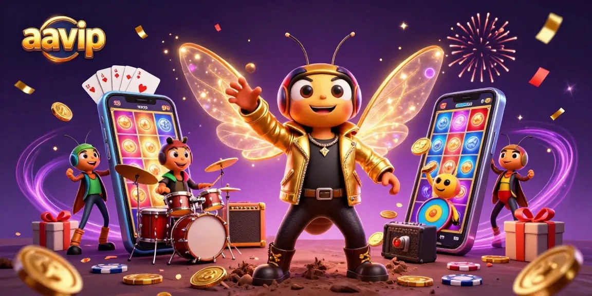 Experience thrilling wins at aavip as the rock star of slots celebrates with vibrant visuals.