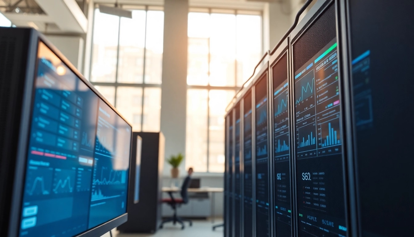 Streamlined professional setup for adult web hosting showcasing server technology.