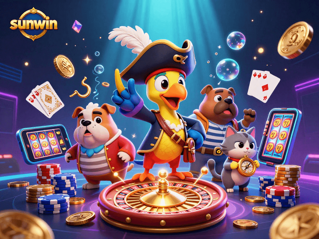Experience the excitement of sunwin with our animated pirate-themed casino extravaganza!