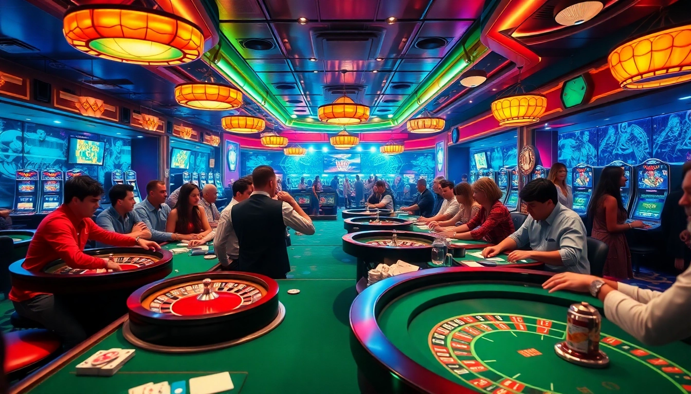 Pari sportif rugby captivates players in an energetic casino environment.