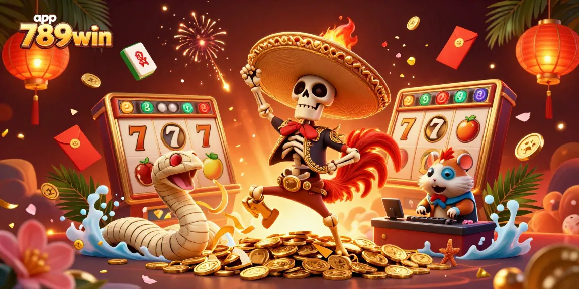 Experience app 789win with dynamic gaming elements, showcasing a vibrant casino scene.