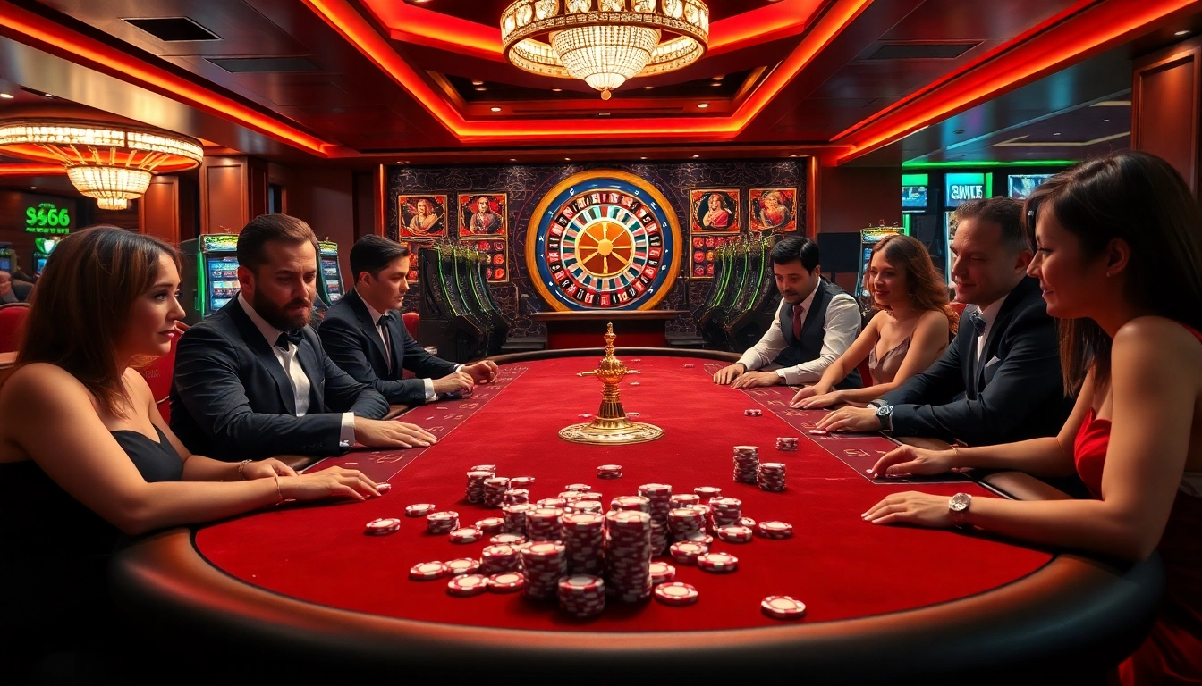 Experience thrilling gameplay at mb66's vibrant casino atmosphere with immersive gaming elements.