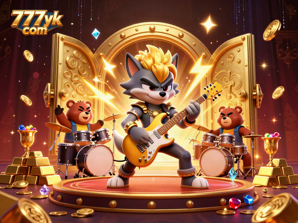 Experience the thrill of winning at 777yk com with vibrant casino characters in a dynamic scene.
