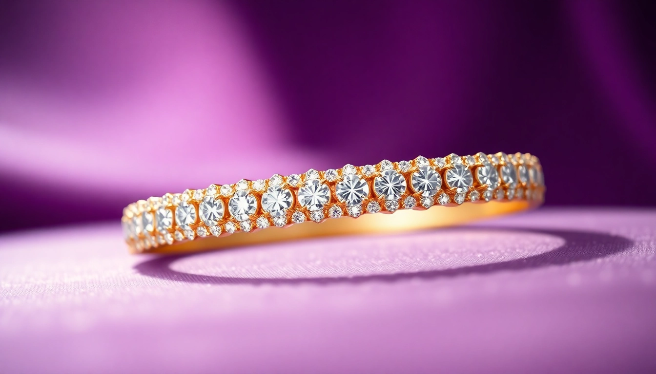 Glimmering diamond by the yard bracelet showcased with intricate details and luxurious design.