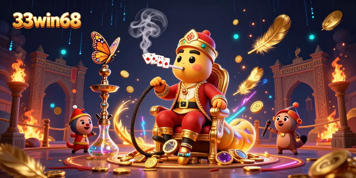 Win big with 33win68 at this vibrant casino illustration showcasing excitement and gaming adventure.