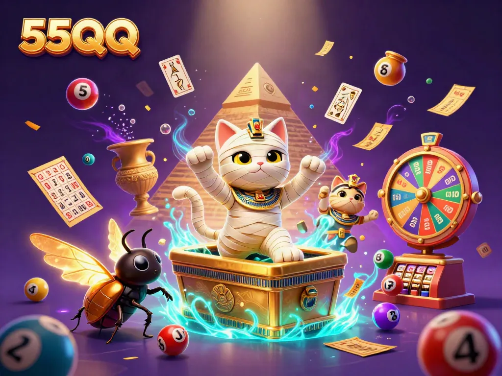 Experience thrilling game features with 55QQ's vibrant casino scene full of adventures.