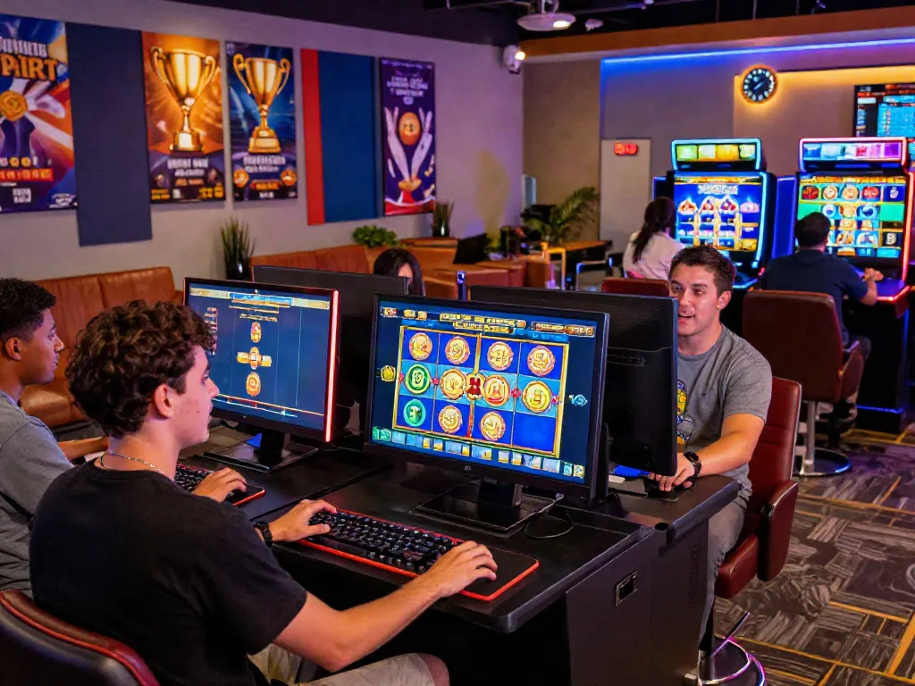 Nohuwin gaming atmosphere with diverse players engaged in exciting casino games.