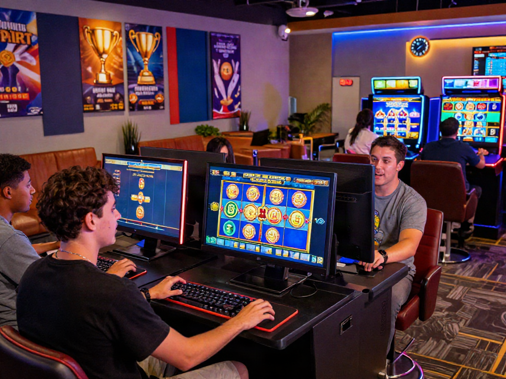Nohuwin gaming atmosphere with diverse players engaged in exciting casino games.