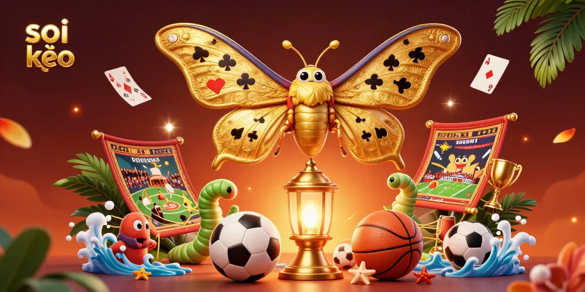 Engage in thrilling sports betting strategies with soi kèo highlighted in the vibrant 3D illustration.