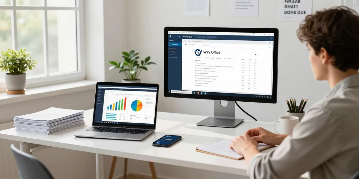 Download WPS Office in an inspiring modern workspace with documents and productivity tools.