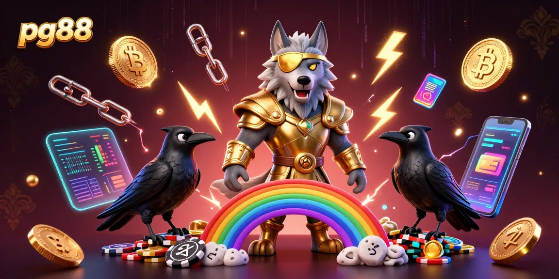 Experience winning strategies at pg88 casino with vibrant Norse-inspired characters and crypto elements.