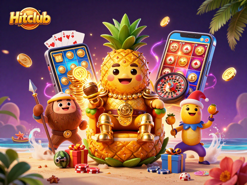 Experience thrills at Hitclub with vibrant casino characters in an engaging 3D scene.