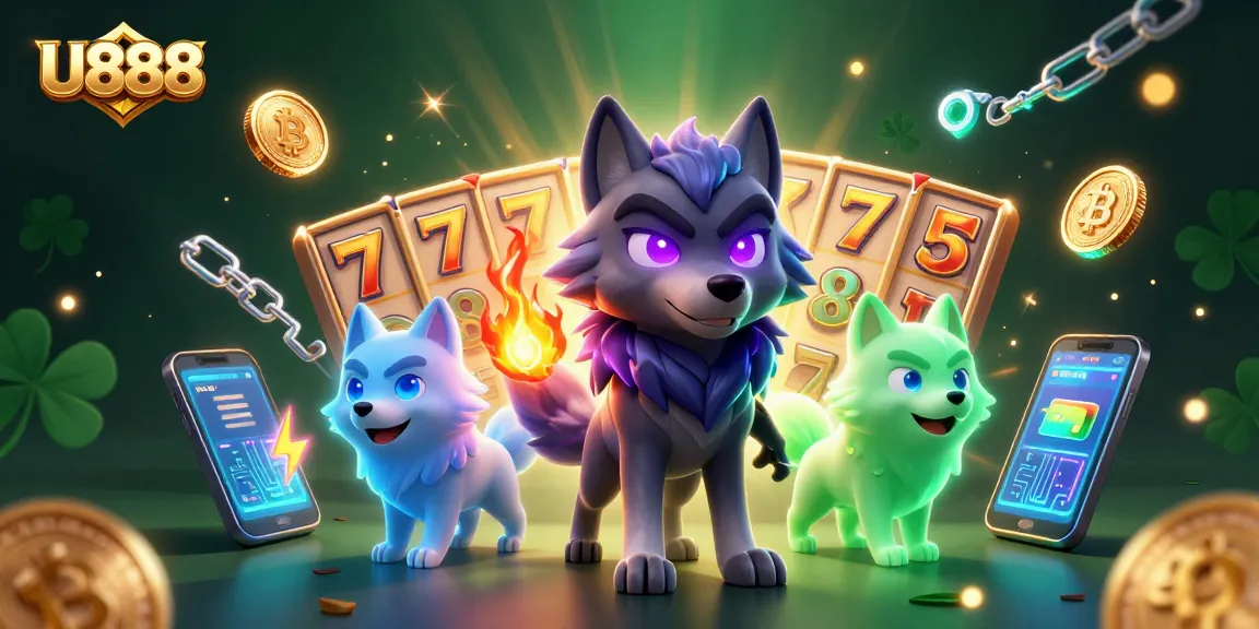 Win big at U888 with immersive slots and jackpots featuring dynamic 3D wolf characters and crypto elements.