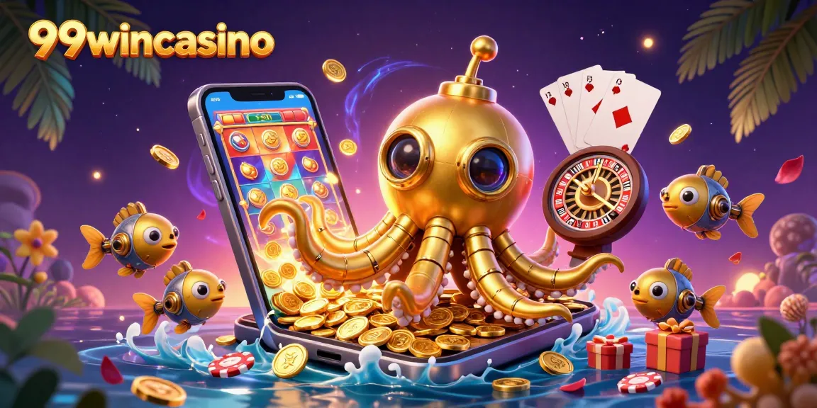 Experience thrilling winnings at 99wincasino with a vibrant slot game showcasing exciting characters and gold coins.