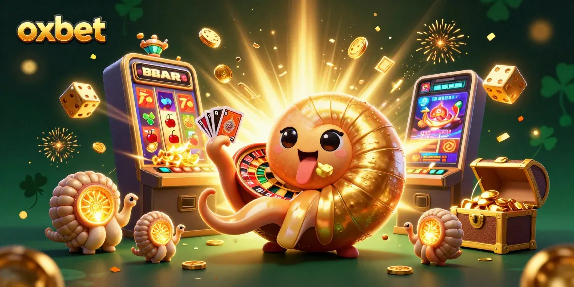 Experience the thrill of oxbet with a vibrant 3D illustration of a nautilus-themed casino scene, showcasing cards and jackpot explosions.
