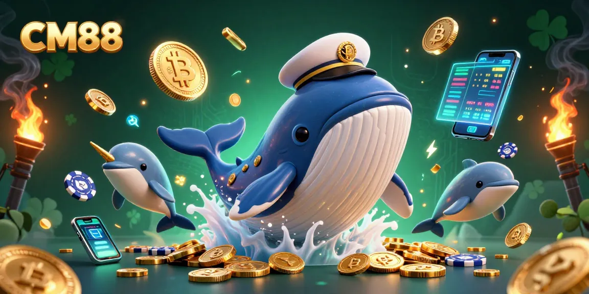 Engage in big wins with CM88 at a vibrant casino scene of playful marine characters.