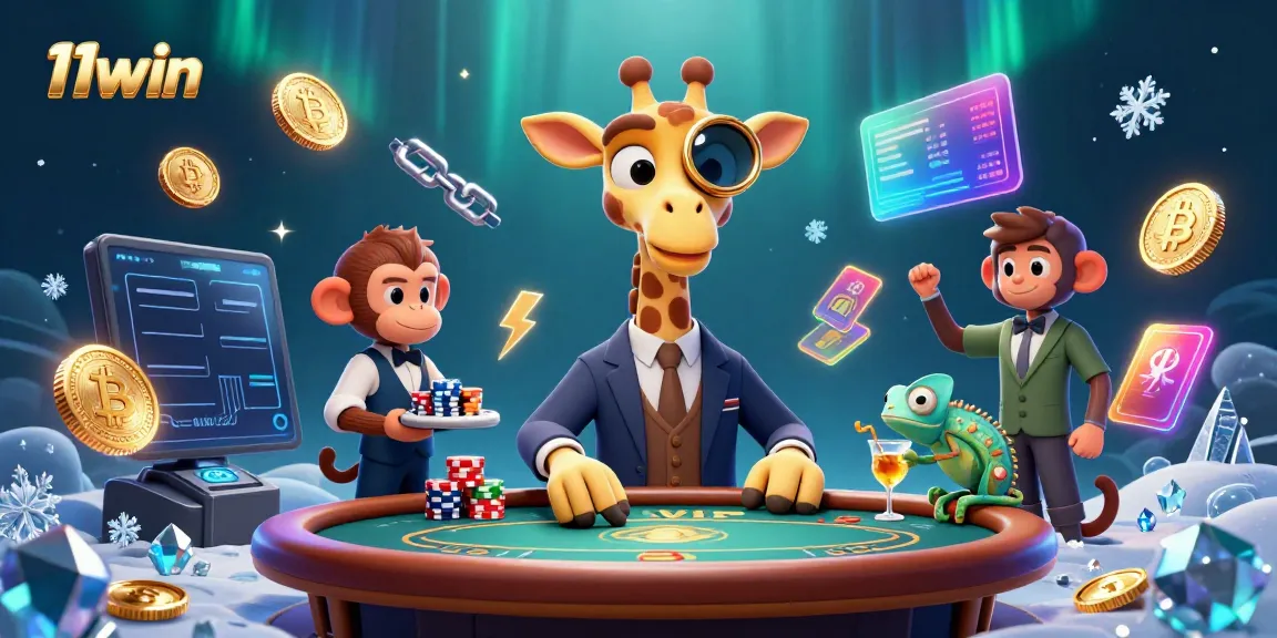 Experience the thrill of gaming at 11win with vibrant characters and casino elements in action.