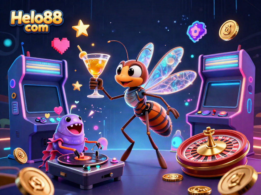 Experience thrilling gaming with vibrant characters and casino elements at Helo88 com.