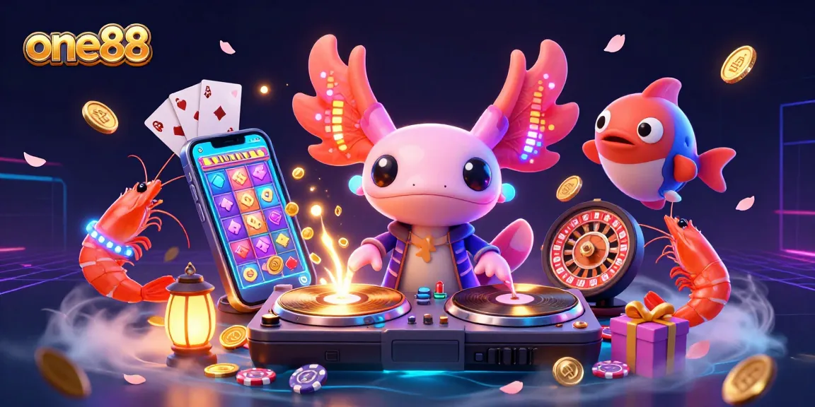 Experience gaming excitement at one88 with vibrant characters and dynamic casino elements.
