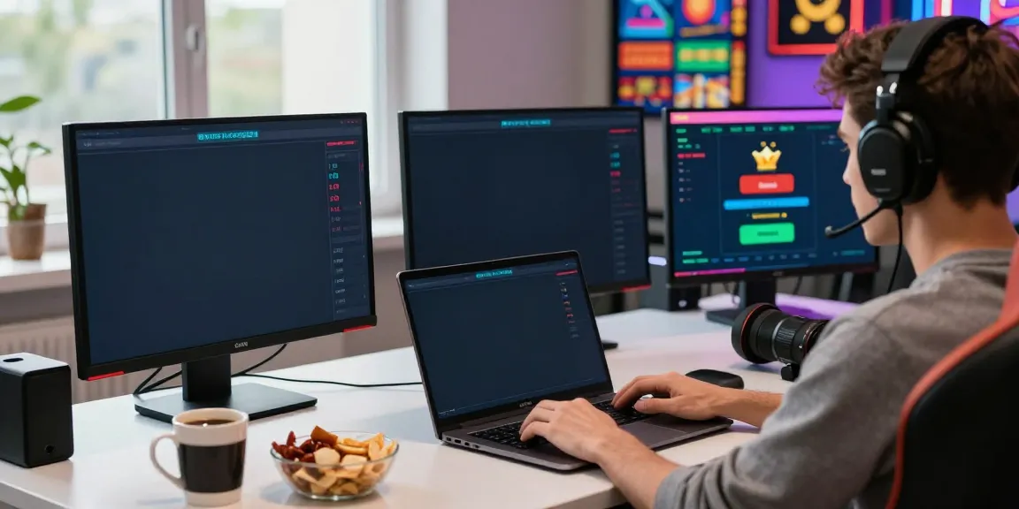 Engaged player exploring ta88 online betting options in a vibrant gaming setup.