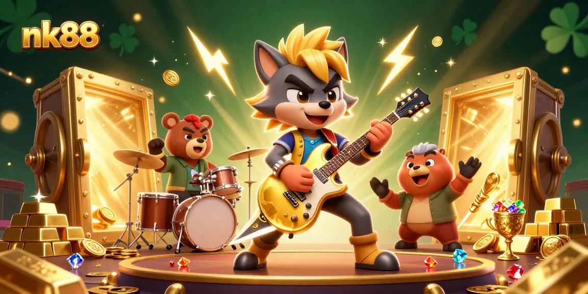 Experience thrilling wins with nk88 at its vibrant casino stage, featuring dynamic characters and treasure.