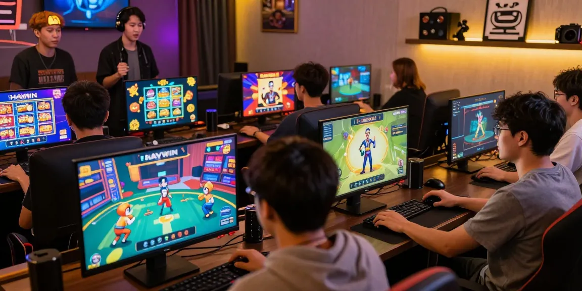 Players enjoying HAYWIN online gaming platform with vibrant game displays and engaging atmosphere in 2026.