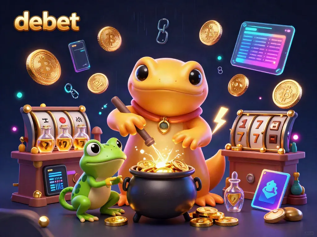 Experience vibrant casino gameplay with debet through an enchanting alchemist's world of gold and technology.