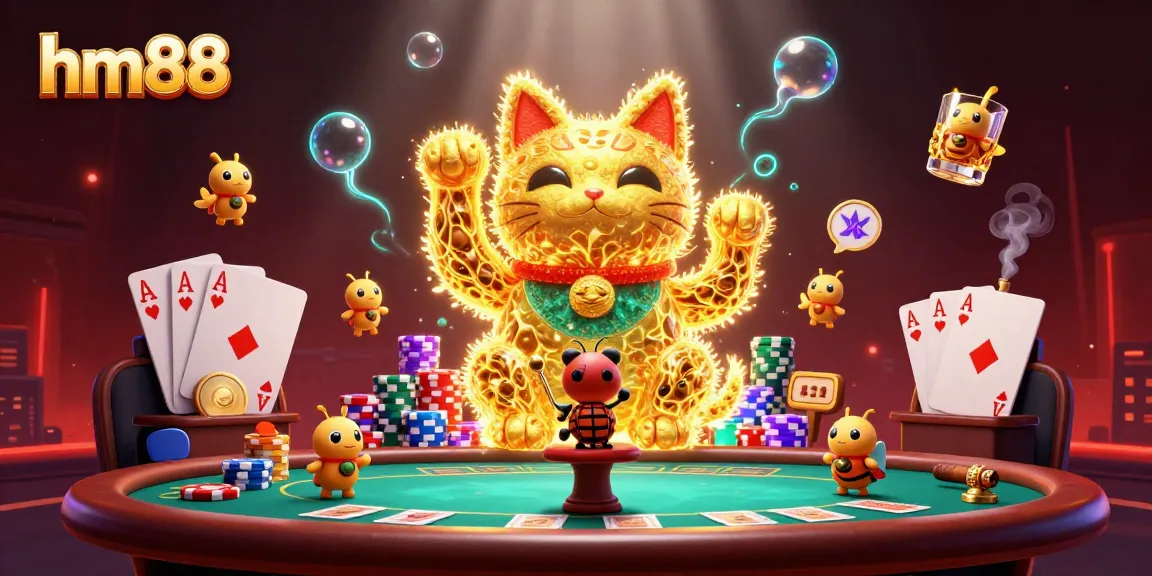 Experience the vibrant gaming world of hm88 with dynamic casino scenes and rich gaming elements.