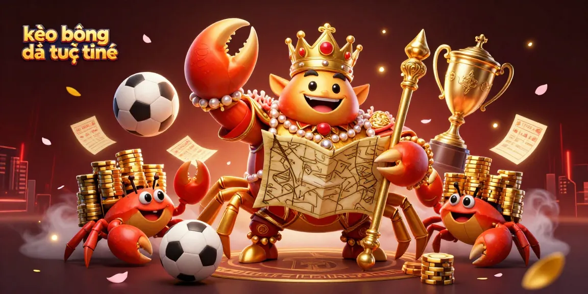 Bet on kèo bóng đá trực tuyến with dynamic soccer-themed betting elements and a vibrant fantasy setting.