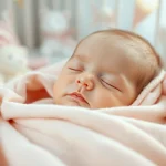 Captivating babyfotografie of a sleeping infant in a serene nursery setting, showcasing warmth and love.