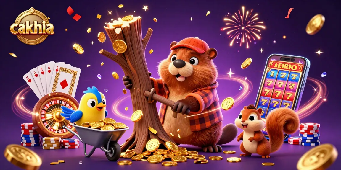Cakhia offers exciting gambling action with charming characters collecting gold coins and engaging in vibrant casino elements.