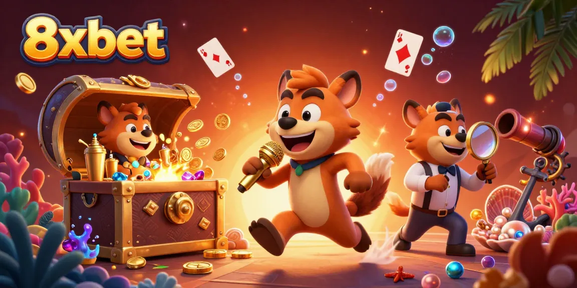 8xbet hyenas in a vibrant casino scene, featuring comedy, drinks, and dynamic gambling elements.