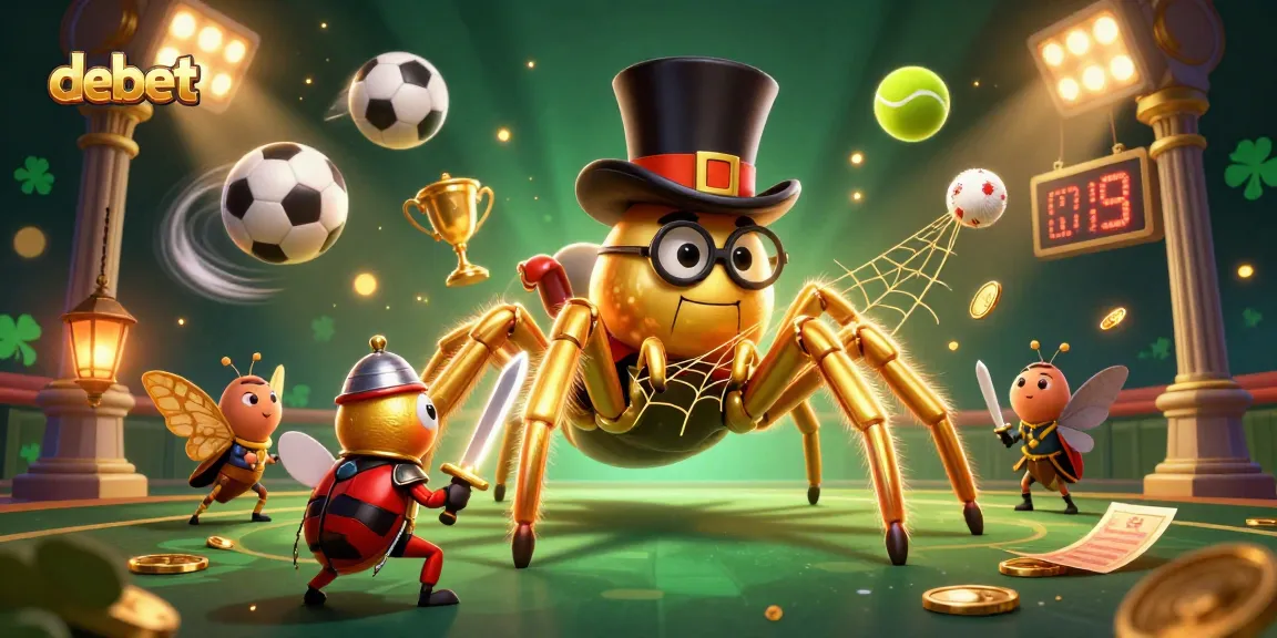 Experience debet in action with a vibrant scene of characters engaged in dynamic sports betting